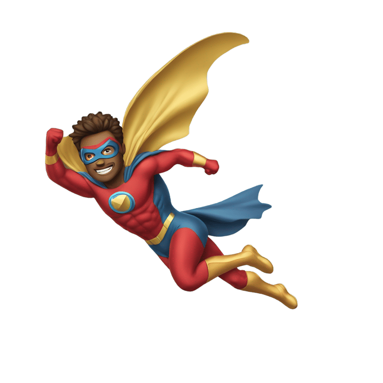 genmoji：Invincible super hero flying