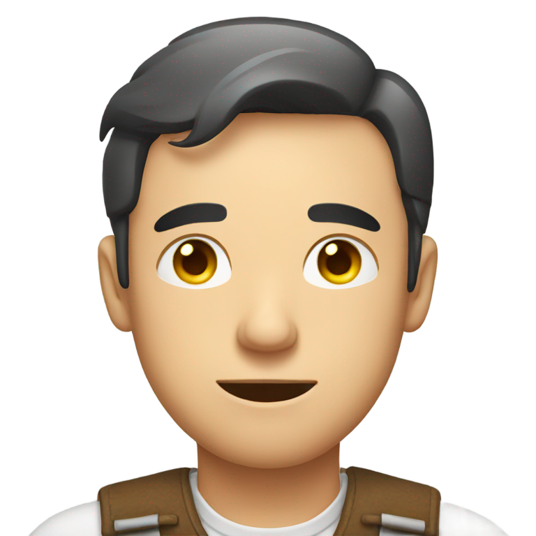 genmoji: Both eyes closed, Farmer with his eyes closed