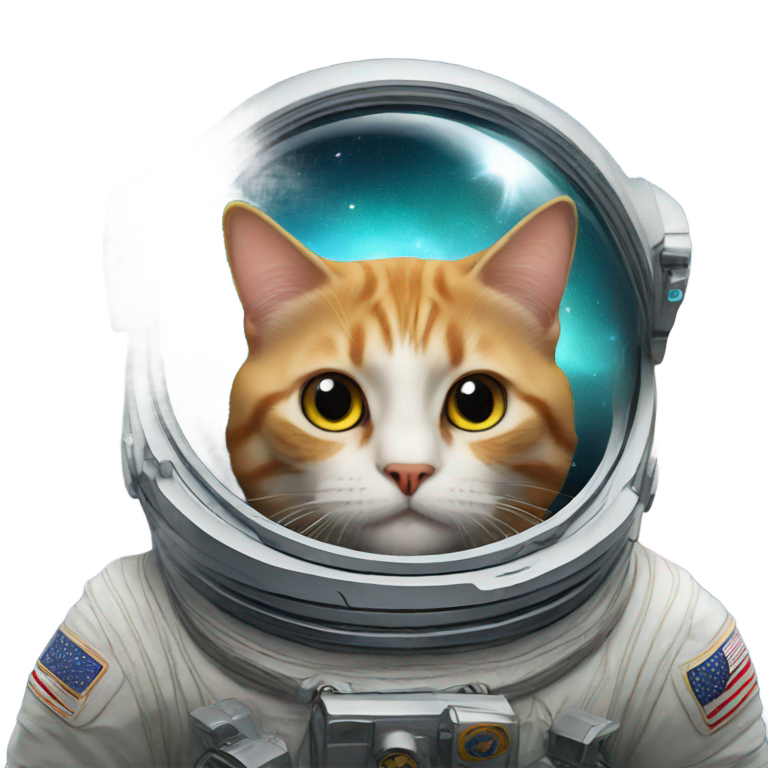 genmoji: cat in space