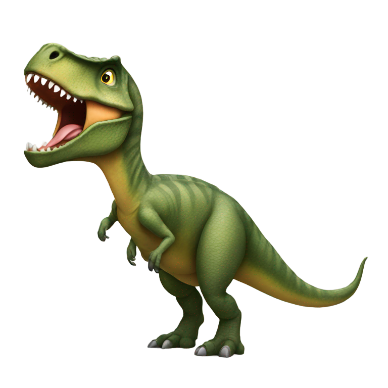 genmoji: dinosaur with a dick