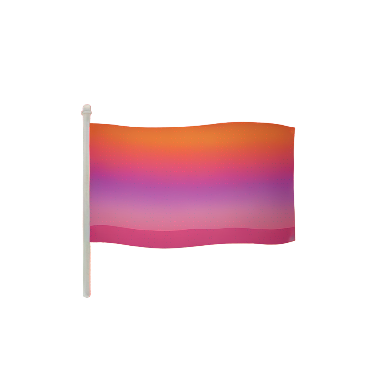 genmoji: sunset lesbian flag