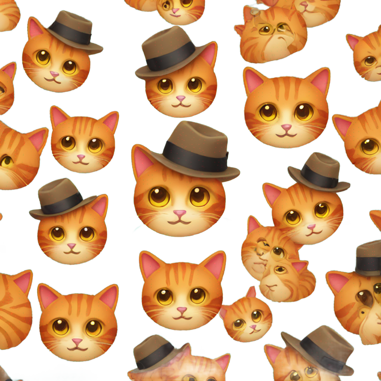 genmoji：戴帽子的红猫