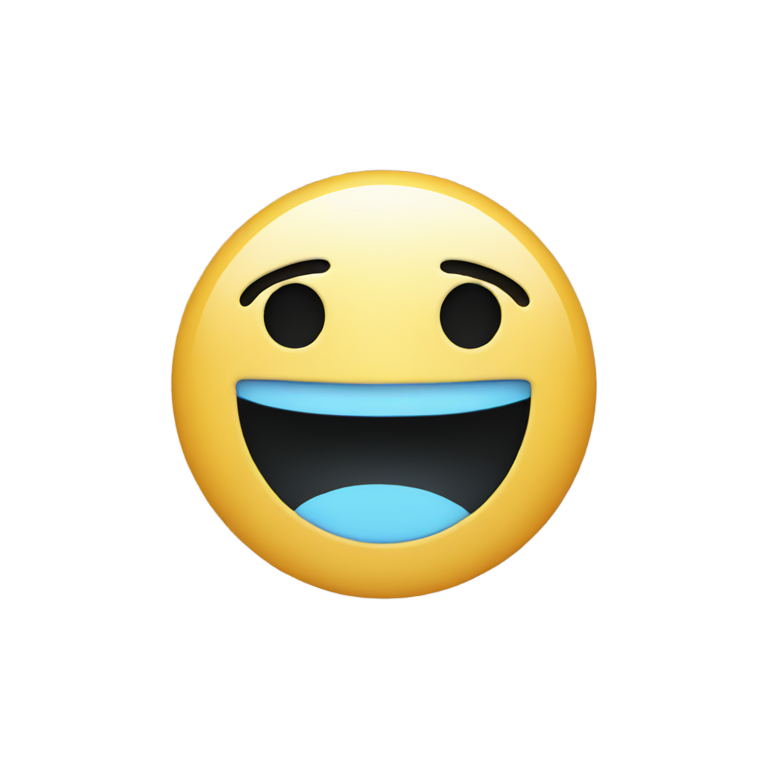 genmoji: A black circle with a light blue center.
