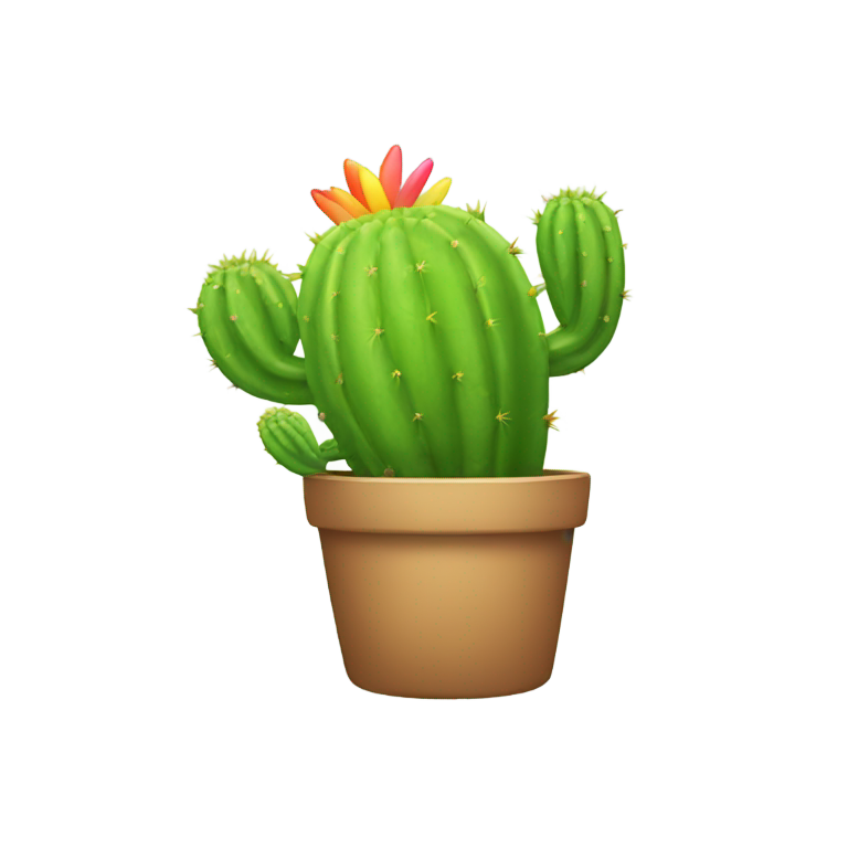 genmoji : Cactus arc-en-ciel
