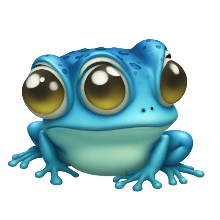 genmoji : Blue Frog
