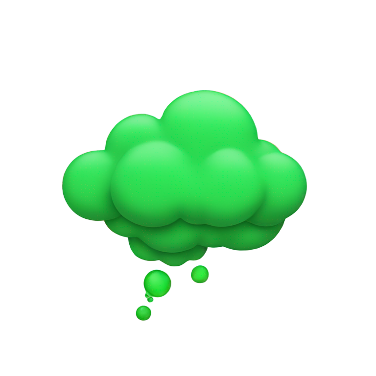 genmoji : Nuage de pet vert