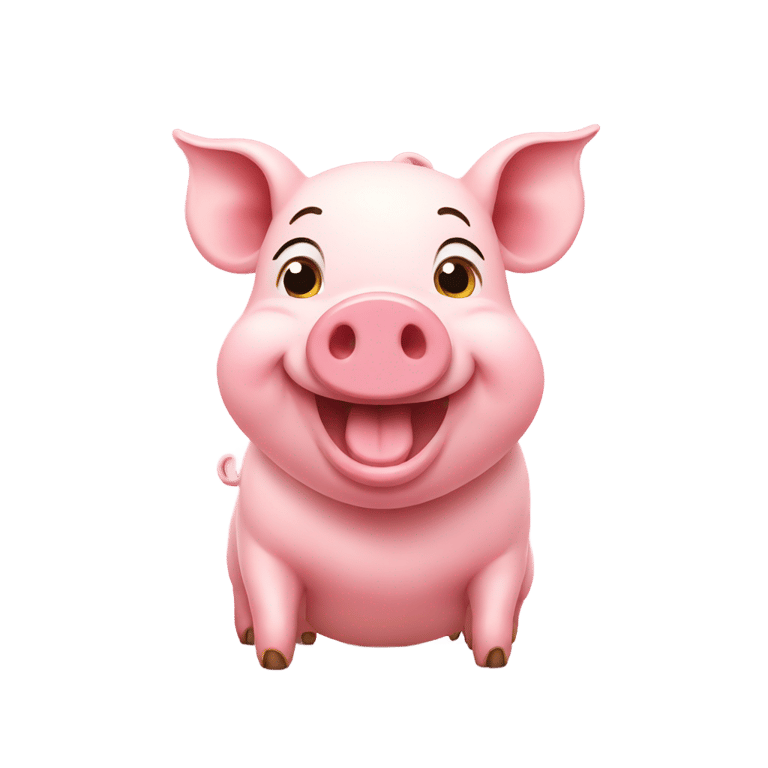 genmoji：快乐的小猪