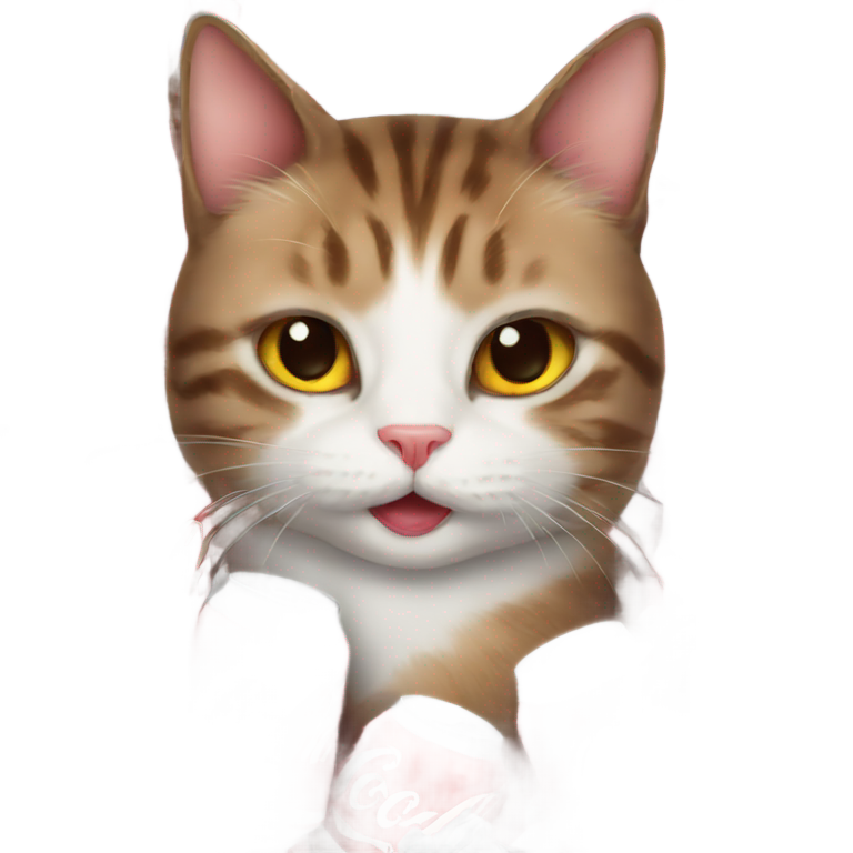 絵文字：コーラの中の猫