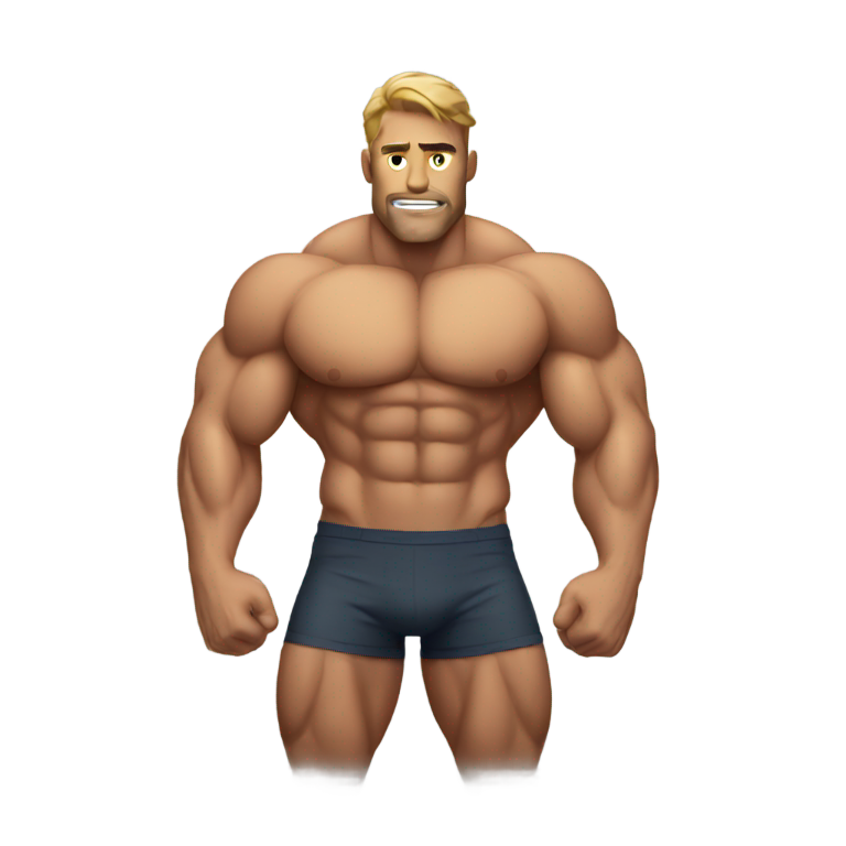 絵文字：muscular man