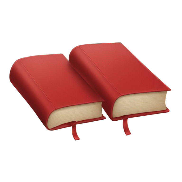 genmoji : Three red books  vertically