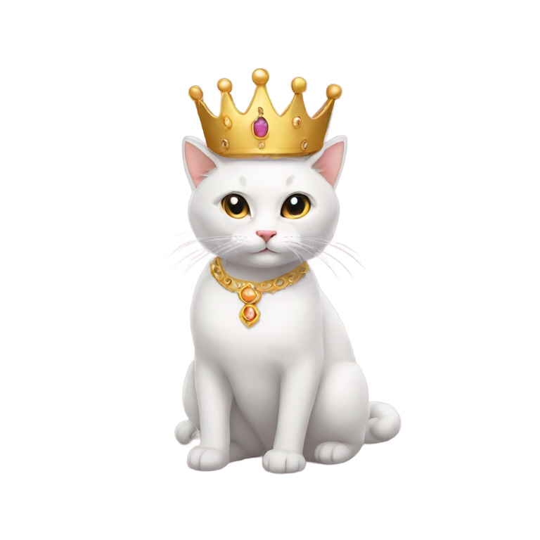 genmoji: Cute Cat as a queen