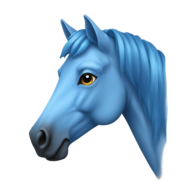 genmoji: A Blue horse