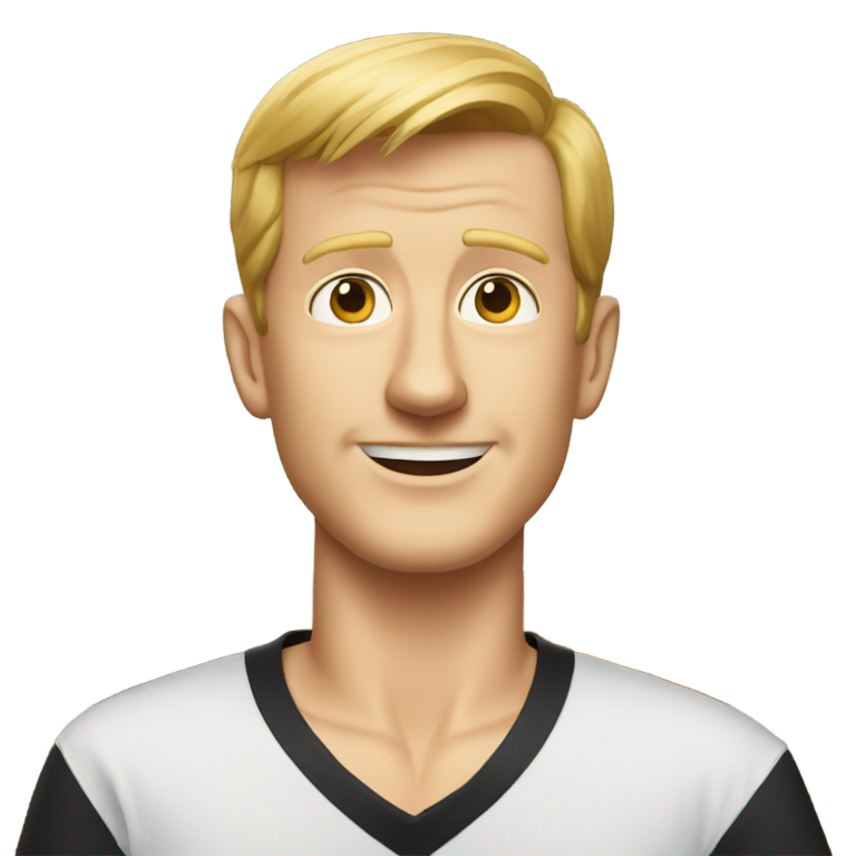 genmoji：肯·詹宁斯穿着黑色短裤坐在长凳上