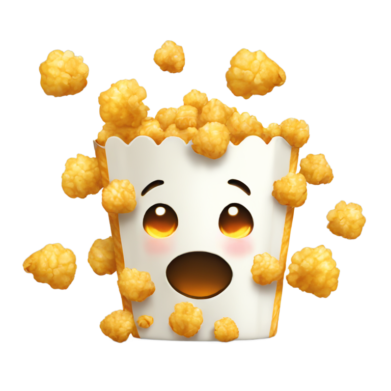 genmoji：popcorn + fire without smile