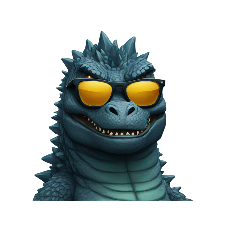 genmoji：哥斯拉戴着墨镜