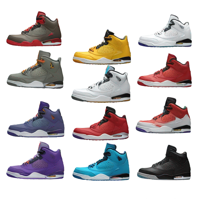genmoji : Chaussures Nike Jordan en différentes couleurs