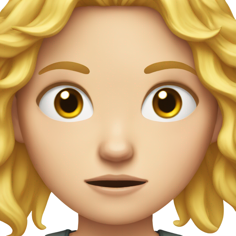 絵文字：怒っているカーリーヘアの白人女性