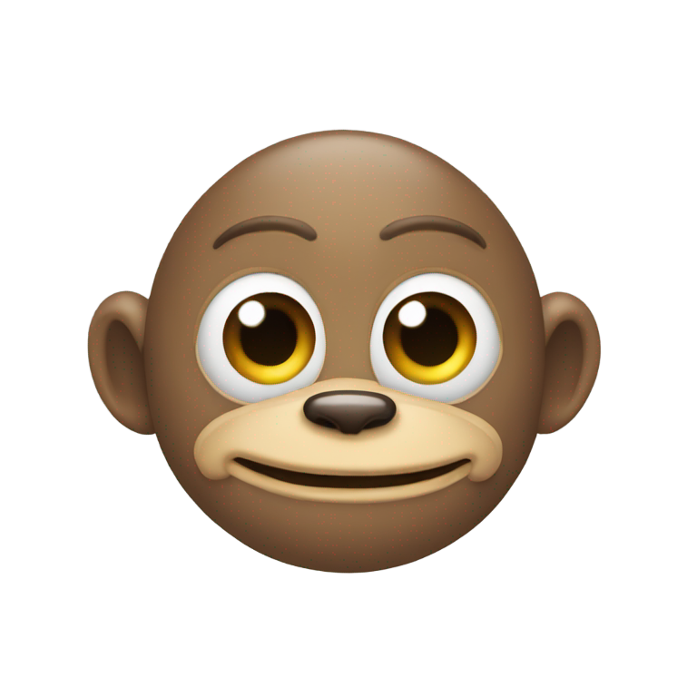 genmoji : Un singe qui fait un regard de côté