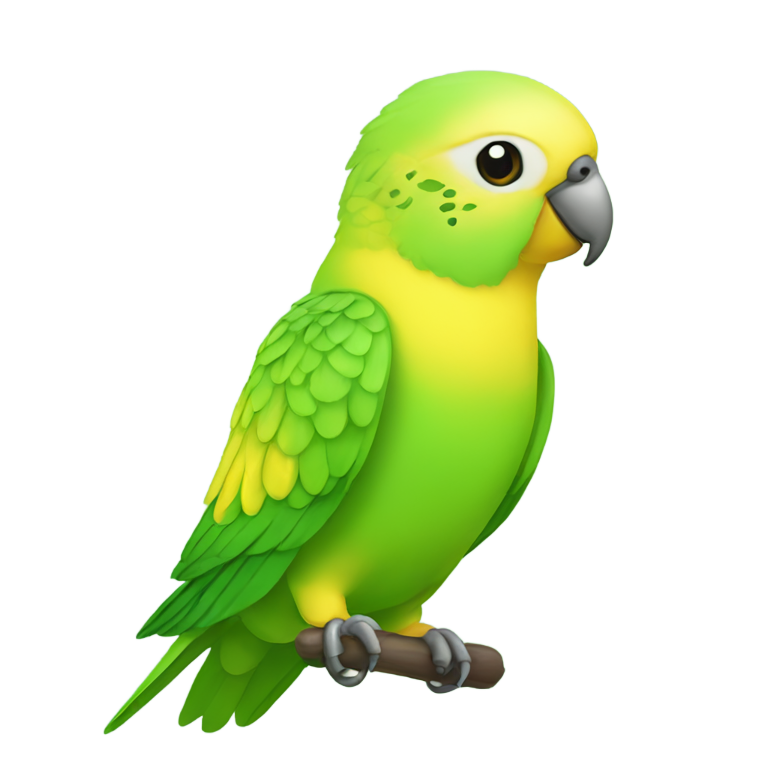 genmoji : Perruche verte et jaune
