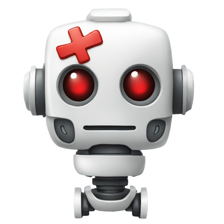 genmoji：带有红色医疗十字的机器人