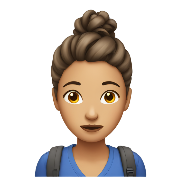 genmoji：忙碌的单身妈妈，头发扎成凌乱的发髻