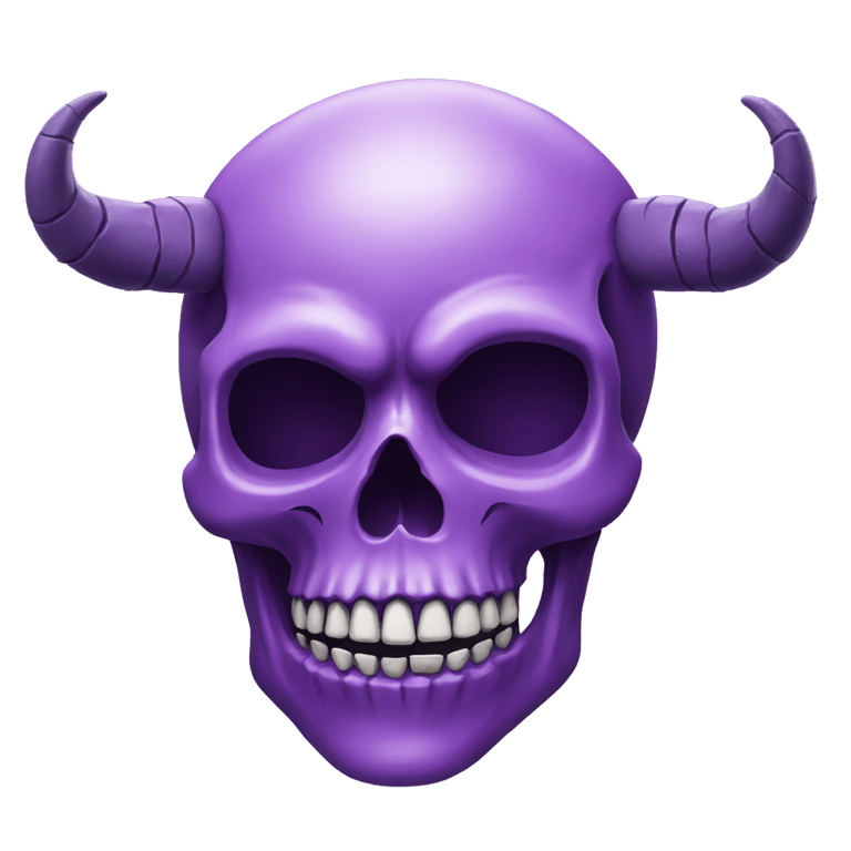 genmoji: Purple skull with small horns, which is slightly cracked