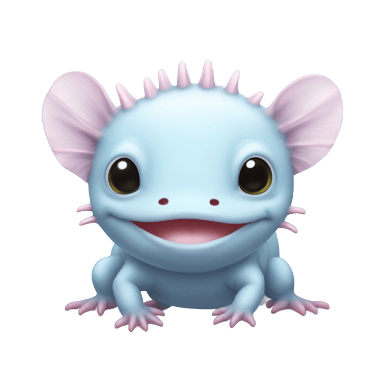 genmoji : Baby blue axolotl