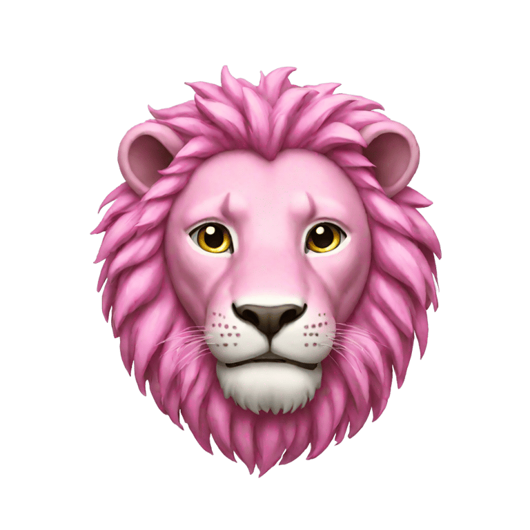 絵文字：Pink lion champion