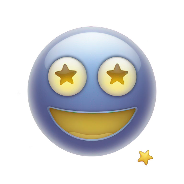 絵文字：星目スマイル顔