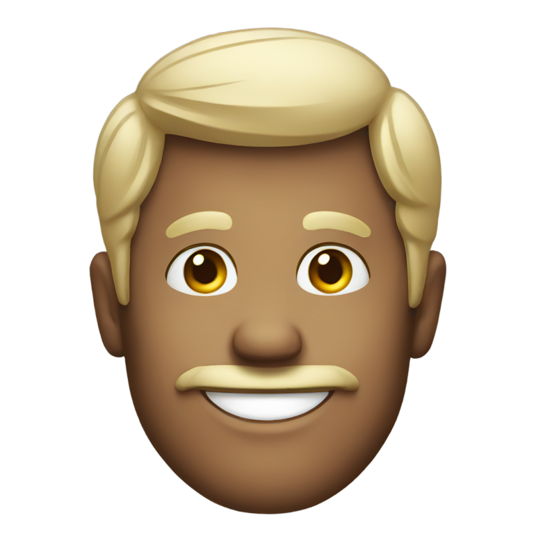 genmoji：一个男人在得意地笑