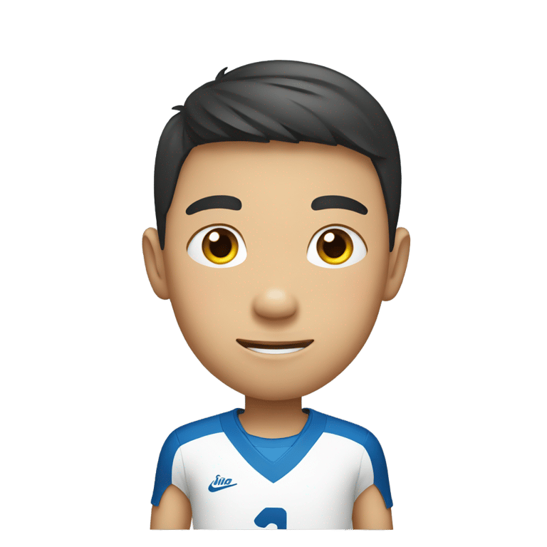 genmoji：中国男孩，不能正常踢足球