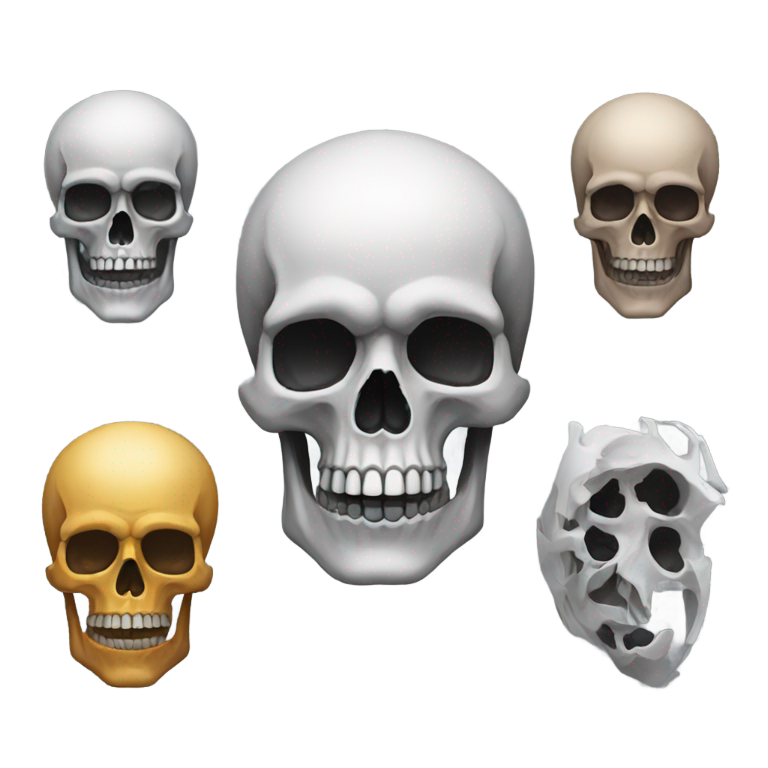 genmoji: 💀 combined with 🤯