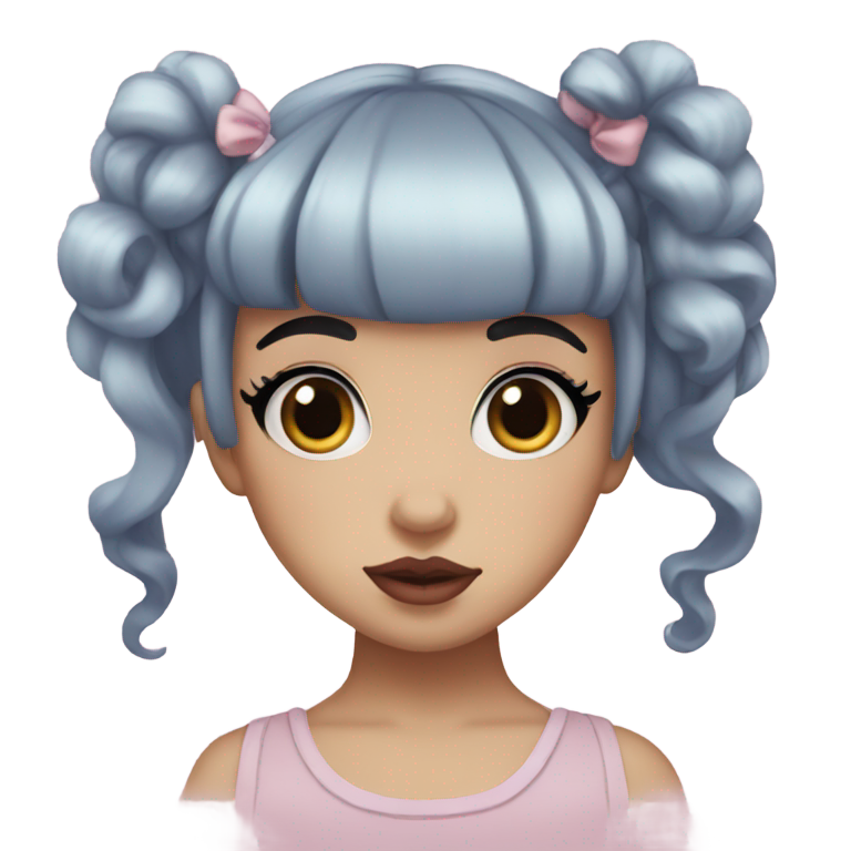 genmoji: Melanie Martinez with black hair