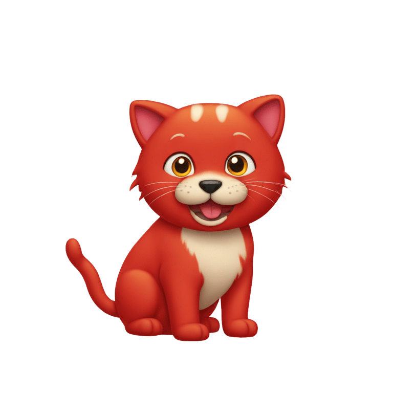 genmoji：大红大红的克里夫猫