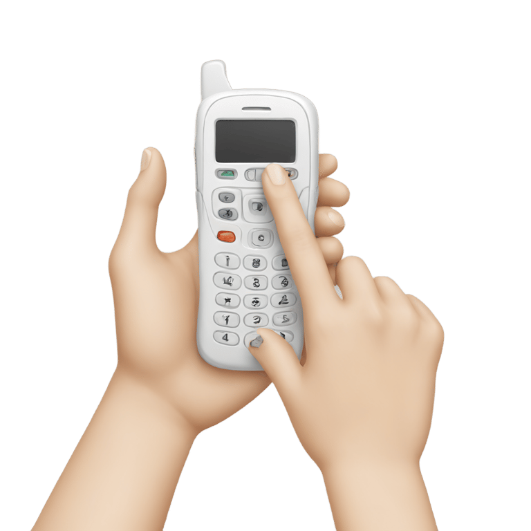 genmoji : Une main blanche tenant un téléphone