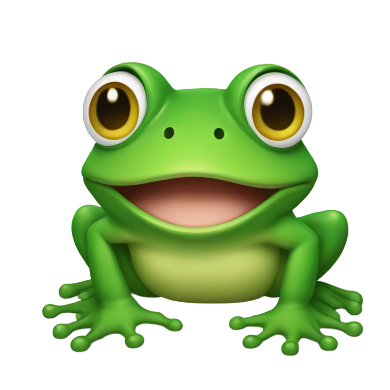 genmoji："青蛙" "伸舌头"
