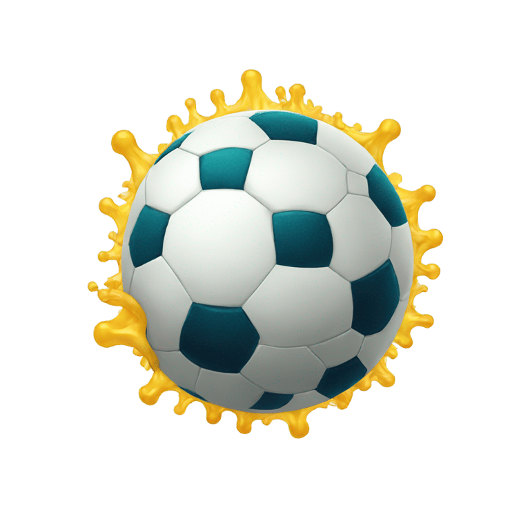 絵文字：Virus playing soccer