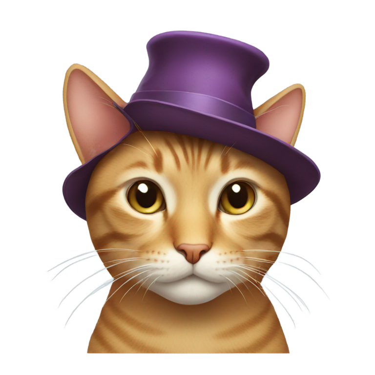 genmoji：猫在帽子上