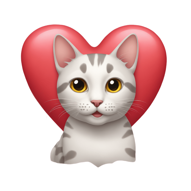 genmoji：猫心