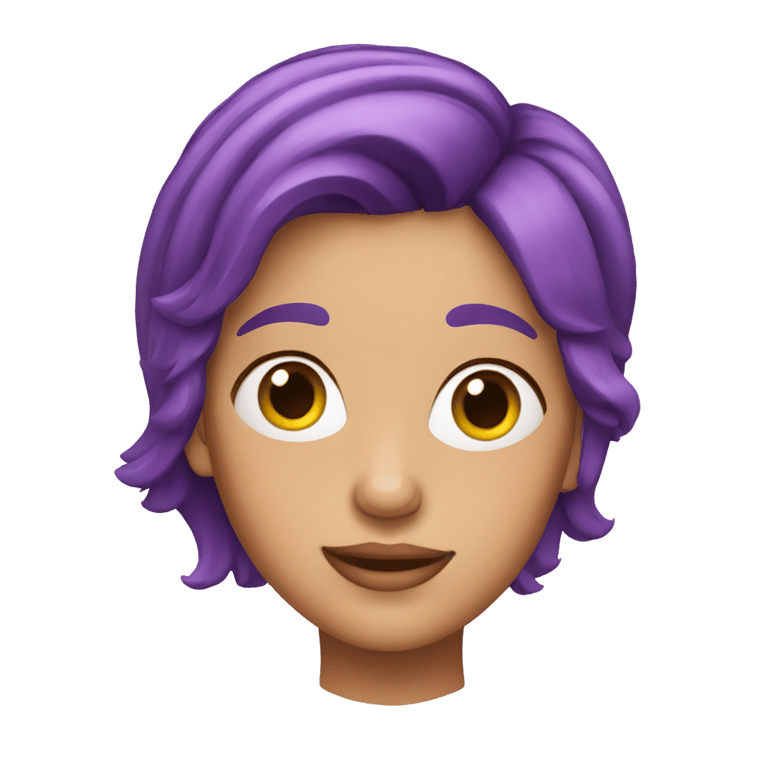 genmoji：紫发的女性