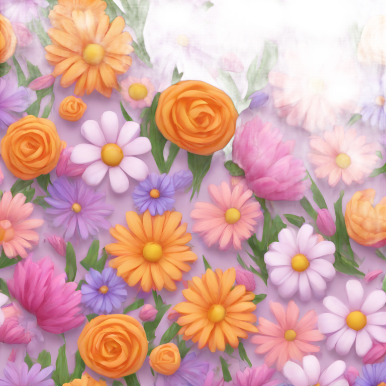 prompt: Create a wallpaper with a bunch of flowers