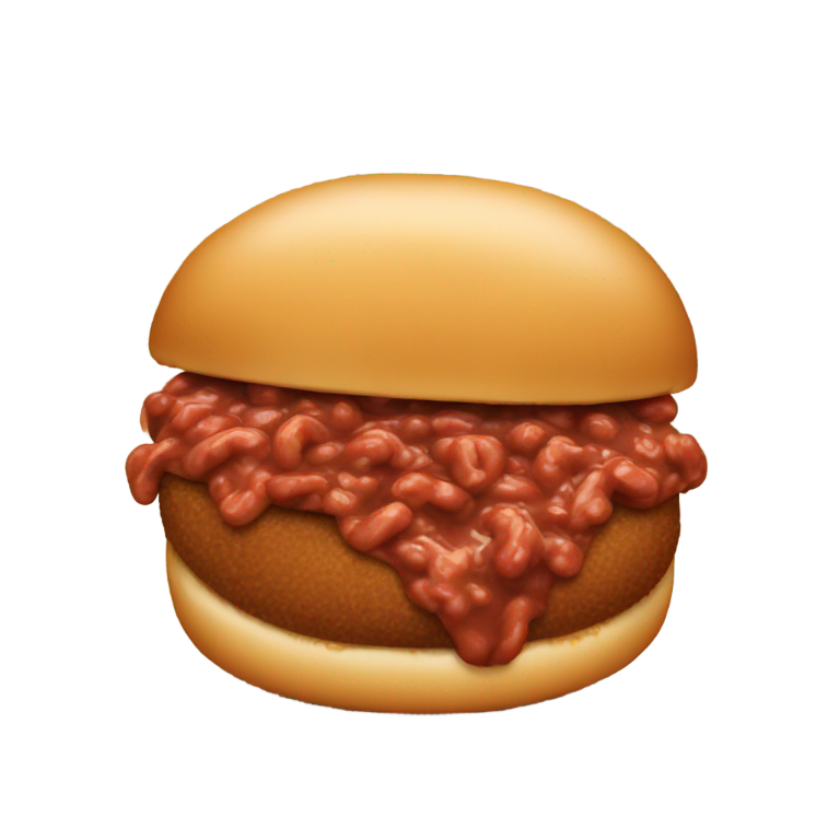 genmoji: Sloppy joe meat and bun only