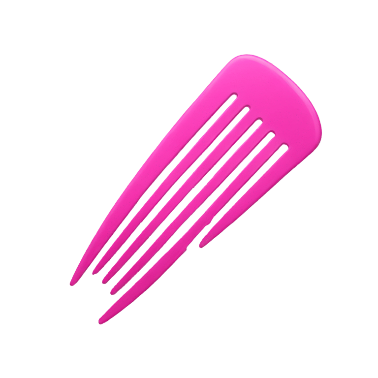 絵文字：ピンクのくし