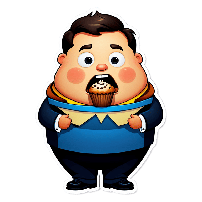 genmoji：一个胖男孩，身体是松饼，从棺材里偷看