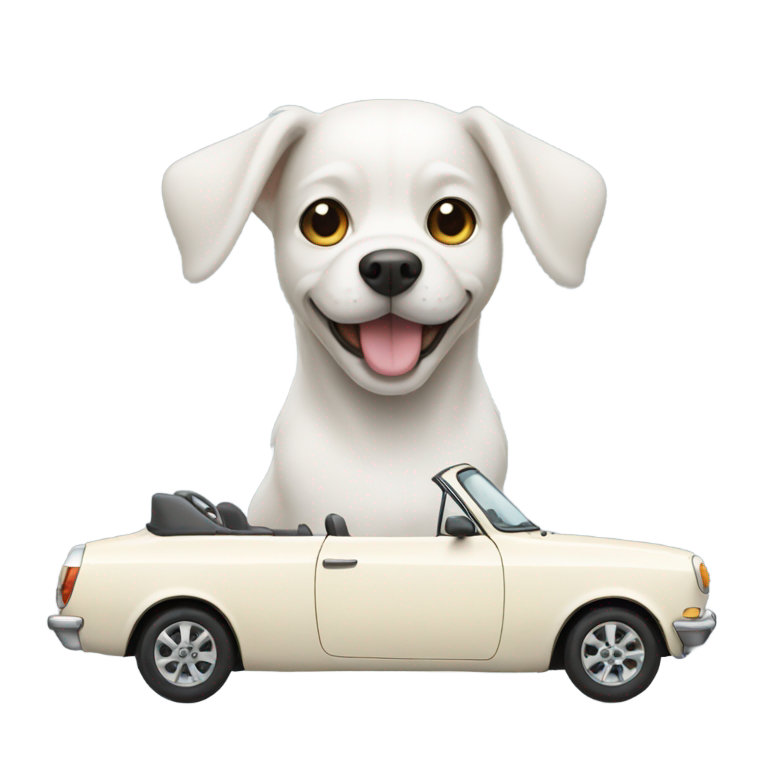 絵文字：犬と車