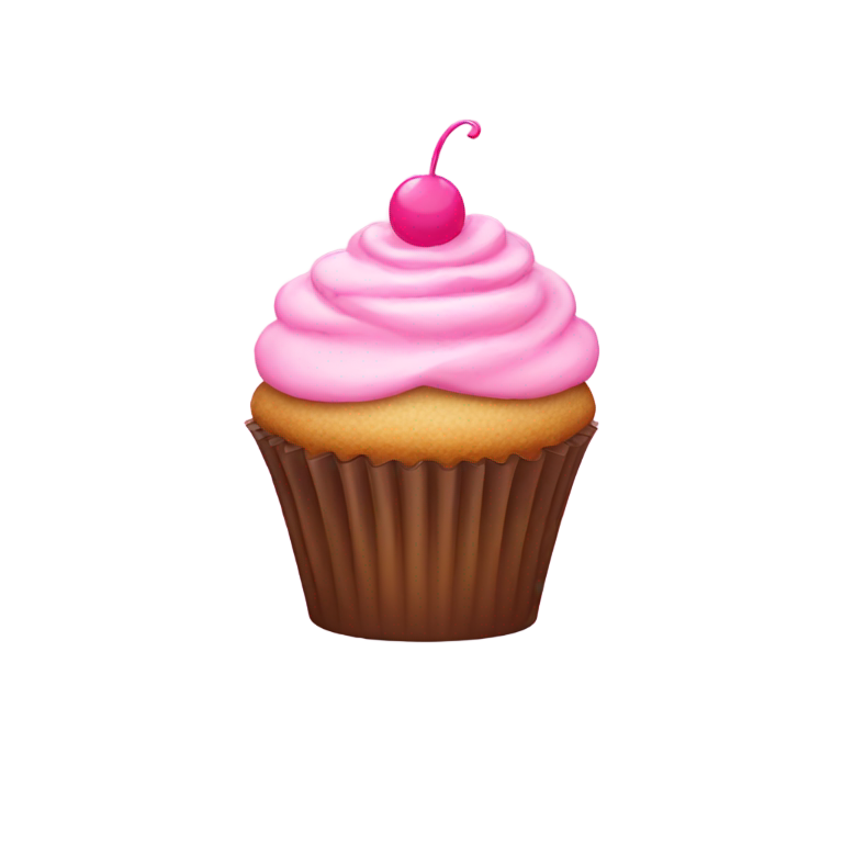 genmoji：Cupcake with pink icing