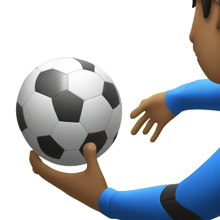 絵文字：サッカーボールを手で投げる