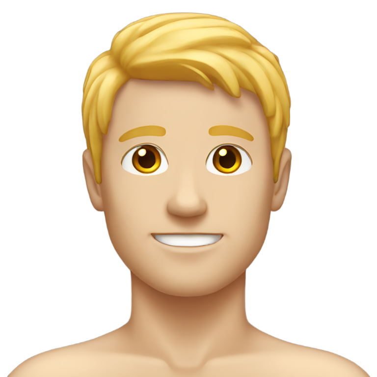 genmoji : Homme blanc nu