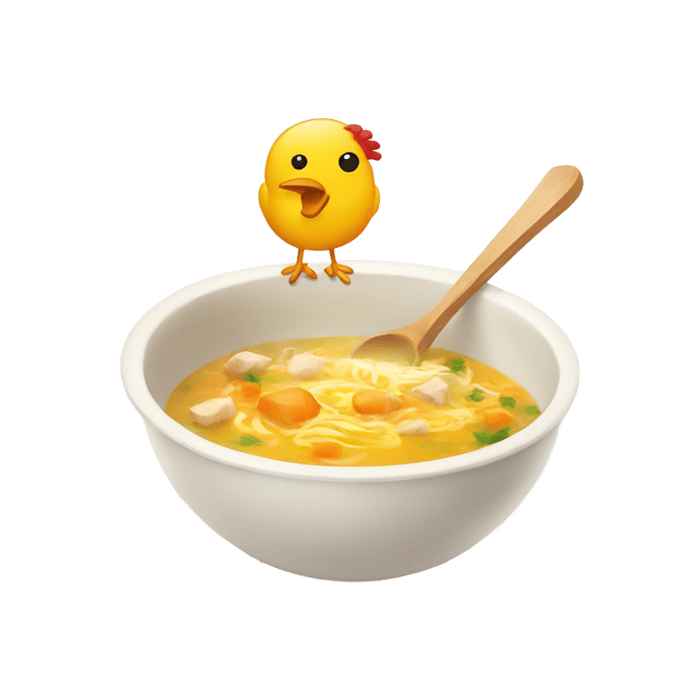 絵文字：soup with chiken