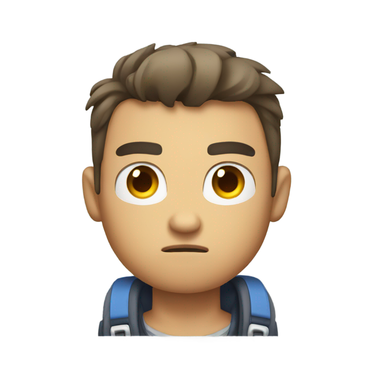 genmoji：叉着胳膊，脖子上挂着愤怒的小人